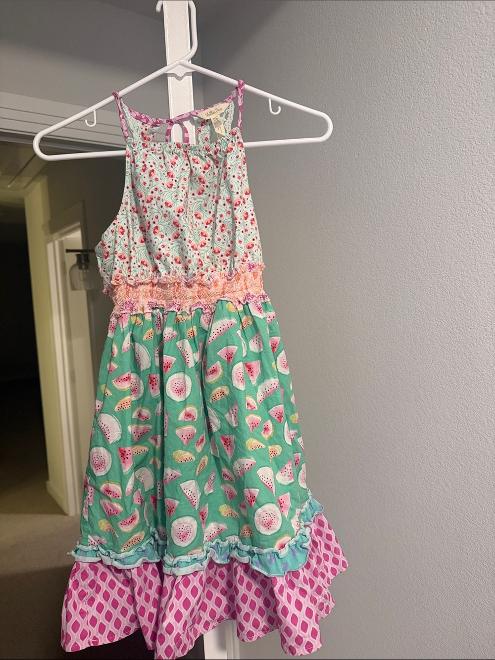 Matilda Jane kids mint & Pink Watermelon Print Sundress